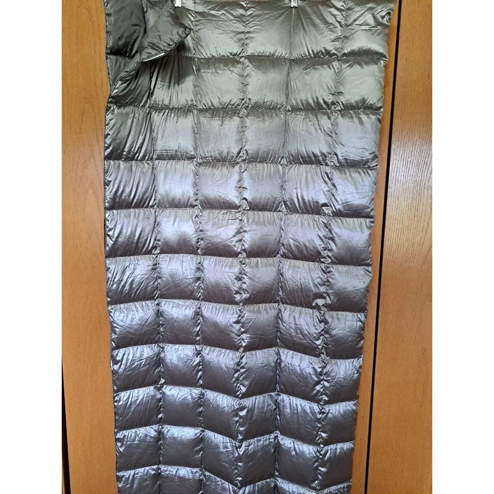 Blue Ridge Home Fashions Down Throw Blanket Grey/Silver Quilted Packable 69 X 58